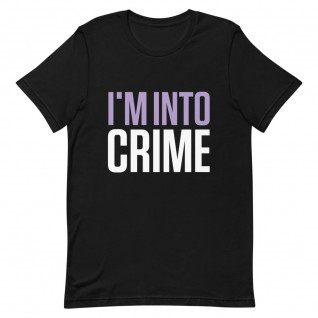I’m Into Crime Light Purple and White Print Unisex T-Shirt
