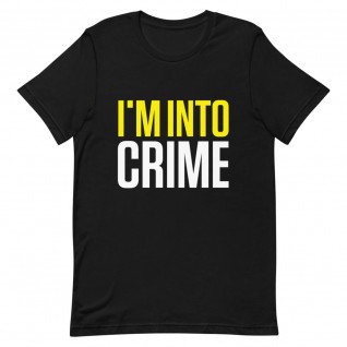 I’m Into Crime Yellow and White Print Unisex T-Shirt