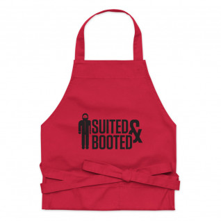 Suited and Booted Black Print Organic Cotton Apron