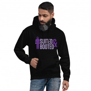 Suited and Booted Purple Print Unisex Hoodie
