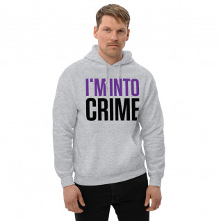 I'm Into Crime Purple and Black Print Unisex Hoodie