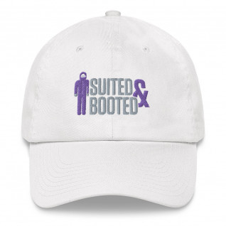 Suited and Booted Purple Embroidered Cap