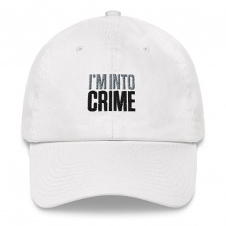 I'm Into Crime Grey and Black Embroidered Cap