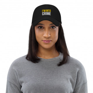 I'm Into Crime Yellow and White Embroidered Cap
