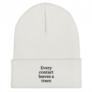 Every Contact Leaves a Trace Embroidered Cuffed Beanie