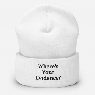 Where's Your Evidence? Embroidered Cuffed Beanie