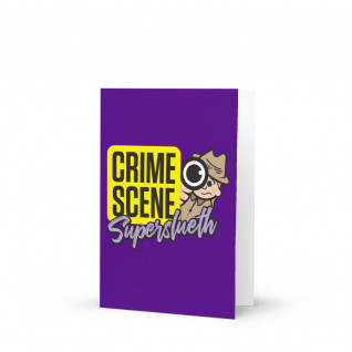CSI Super Sleuth Purple (Female) Greetings Card