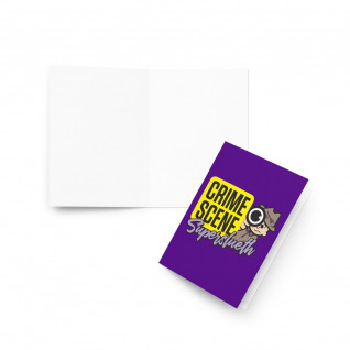 CSI Super Sleuth Purple (Male) Greetings Card
