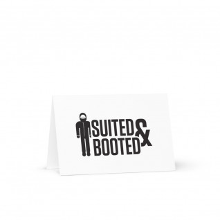 Suited and Booted Black Greetings Card