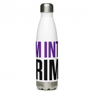 I'm Into Crime Purple and Black Stainless Steel Water Bottle