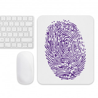 Purple Fingerprint Mouse Pad