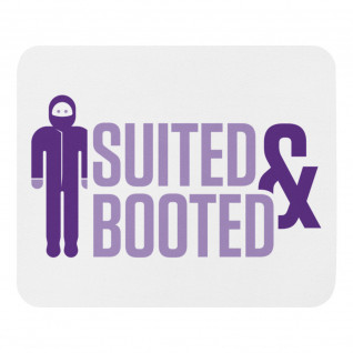 Suited and Booted Purple Mouse Pad