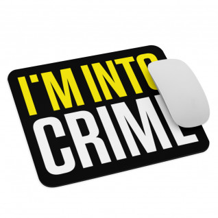 I'm Into Crime Yellow and White Mouse Pad