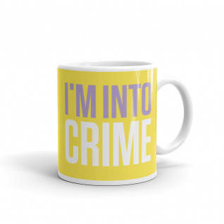 I'm Into Crime Light Purple and White Mug