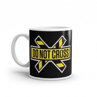 Crime Scene Do Not Cross White Border Mug