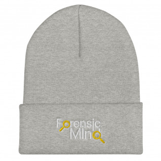 Forensic Mind Yellow and White Embroidered Cuffed Beanie