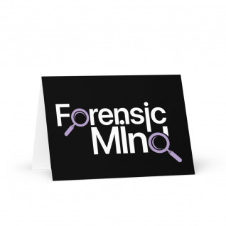 Forensic Mind Purple and White Greetings Card