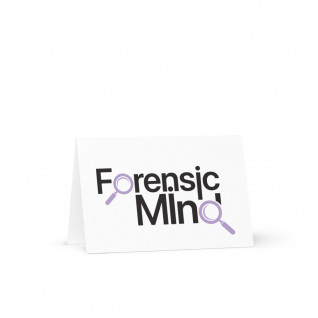 Forensic Mind Black and Purple Greetings Card