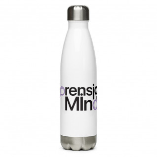 Forensic Mind Black and Purple Stainless Steel Water Bottle